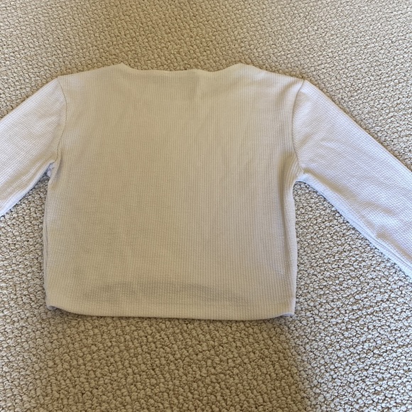 ZARA white long sleeve crop shirt. Size M. - Picture 5 of 7